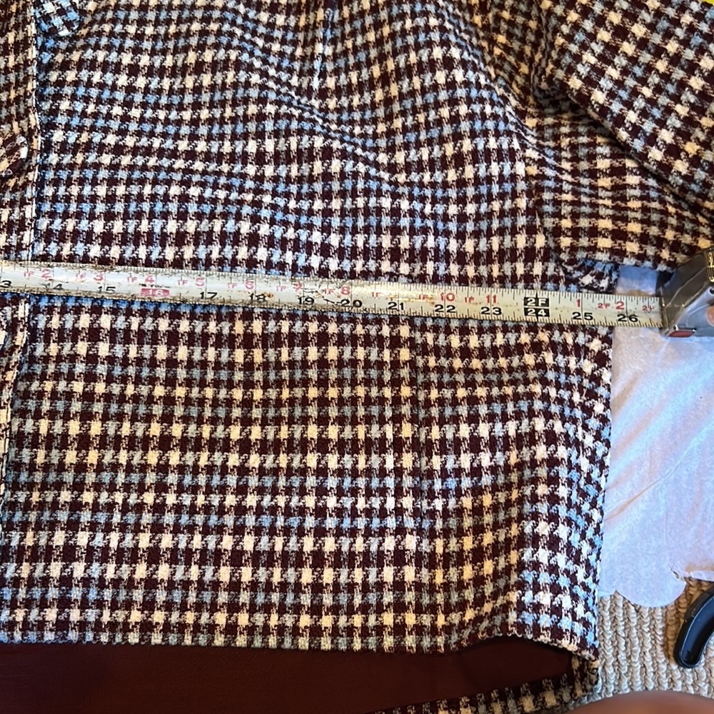 NWT REBECCA TAYLOR techy houndstooth wool blend jacket size L msrp $525 - Picture 10 of 15
